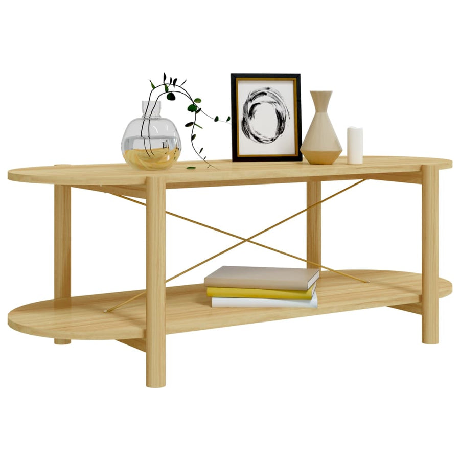 Salontafel 110X48X40 Cm Bewerkt Hout Bruin