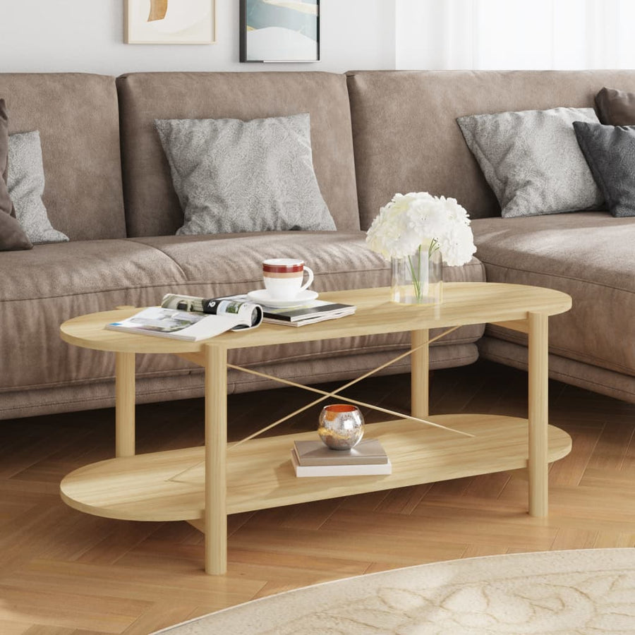 Salontafel 110X48X40 Cm Bewerkt Hout Bruin