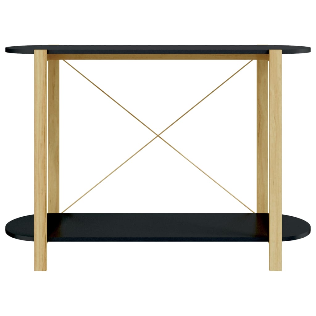 Wandtafel 110X38X75 Cm Bewerkt Hout Zwart