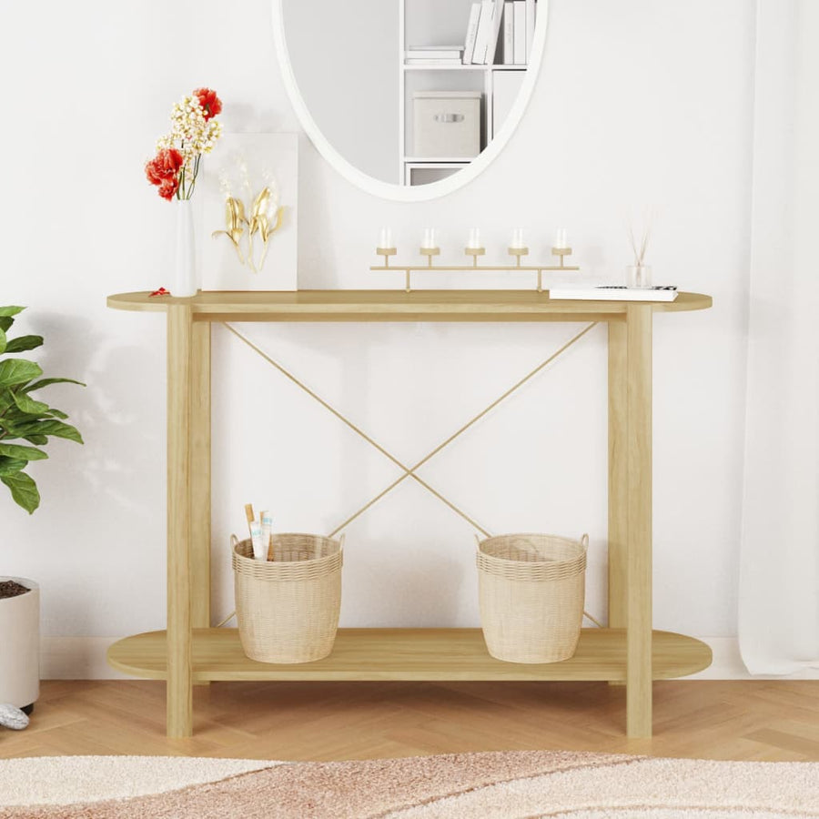 Wandtafel 110X38X75 Cm Bewerkt Hout Bruin