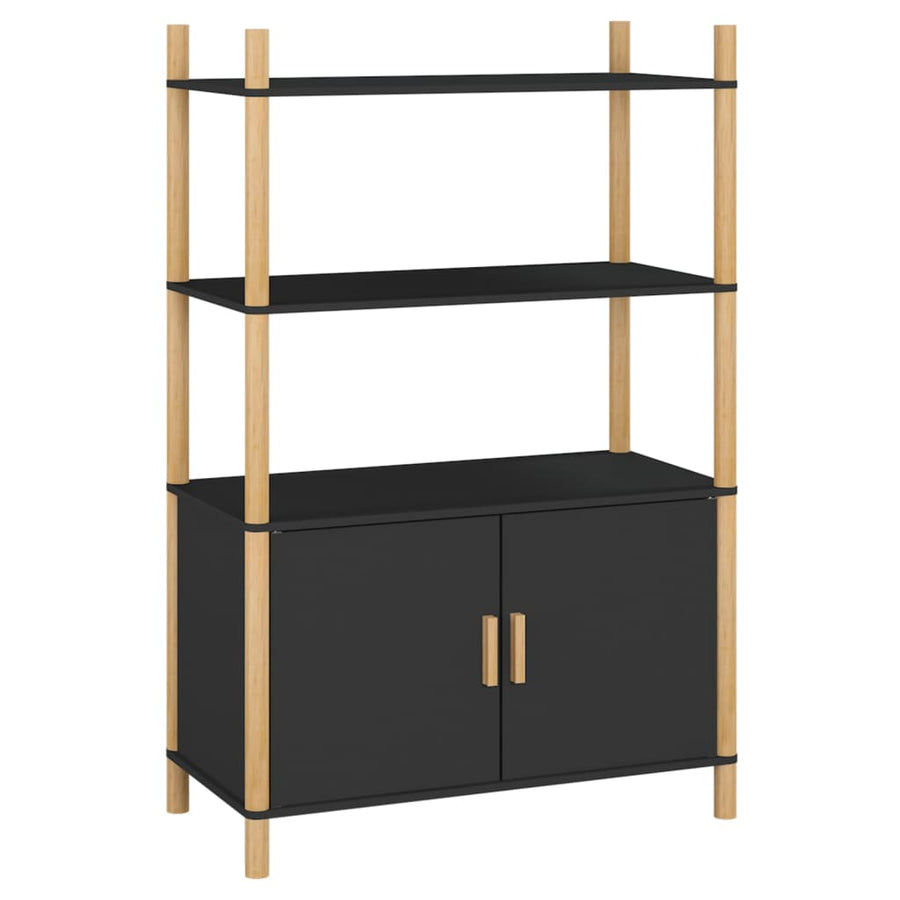 Hoge Kast 80X40X121 Cm Bewerkt Hout Zwart