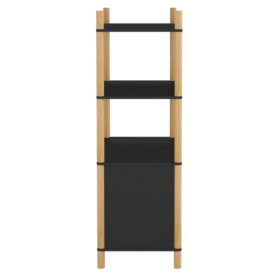 Hoge Kast 80X40X121 Cm Bewerkt Hout Zwart