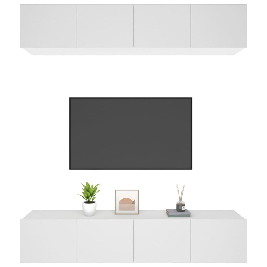 Tv-Meubelen Bewerkt Hout 80 x 30 x 30 cm Wit