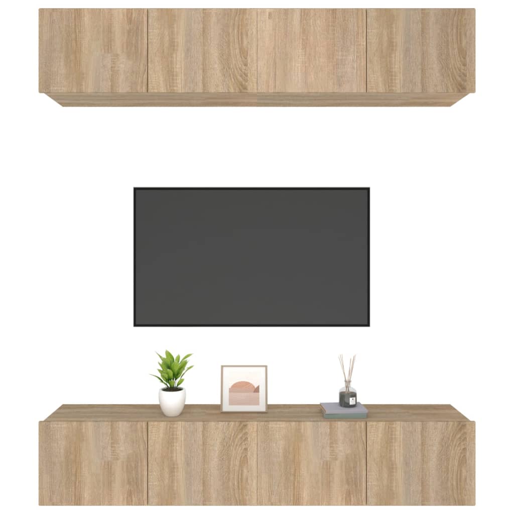 Tv-Meubelen Bewerkt Hout Kleurig 80 x 30 x 30 cm Sonoma eiken