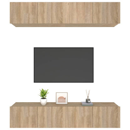 Tv-Meubelen Bewerkt Hout Kleurig 80 x 30 x 30 cm Sonoma eiken