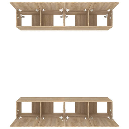Tv-Meubelen Bewerkt Hout Kleurig 80 x 30 x 30 cm Sonoma eiken