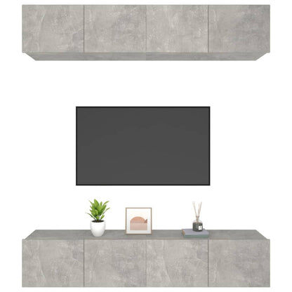 Tv-Meubelen Bewerkt Hout 80 x 30 x 30 cm Betongrijs
