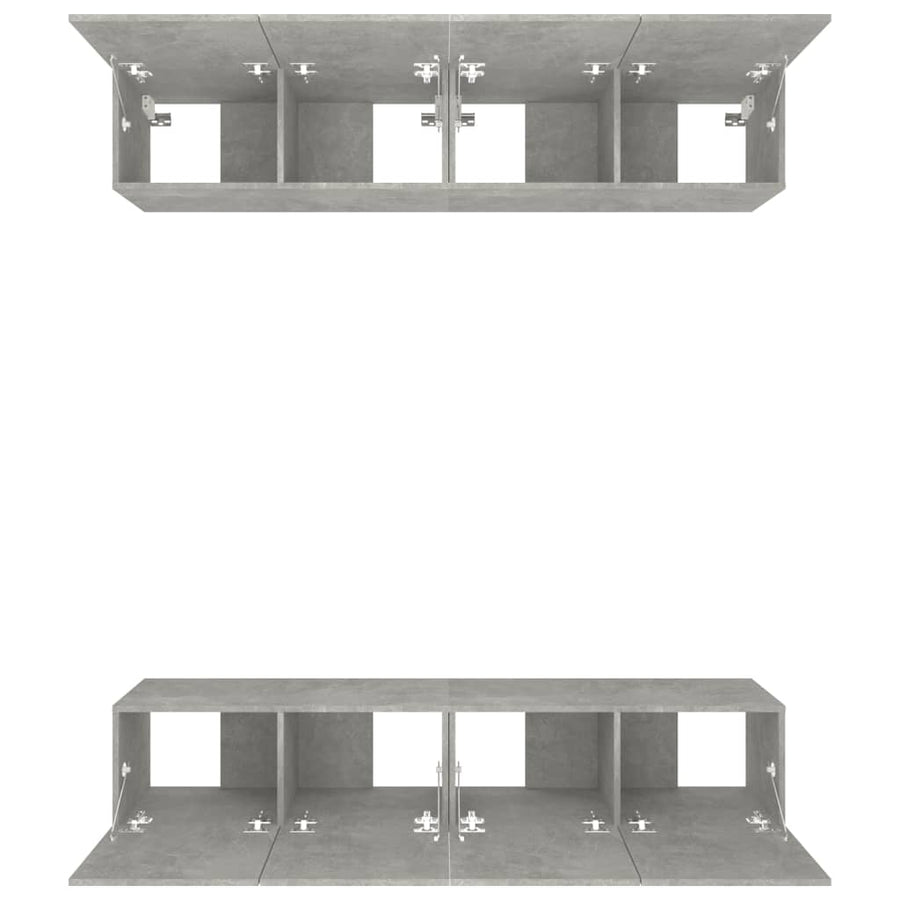 Tv-Meubelen Bewerkt Hout 80 x 30 x 30 cm Betongrijs