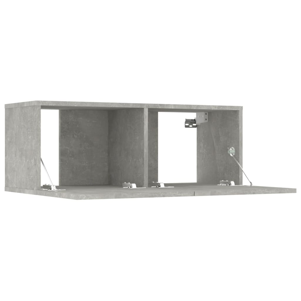 Tv-Meubelen Bewerkt Hout 80 x 30 x 30 cm Betongrijs