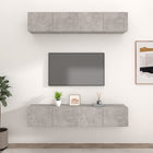 Tv-meubels 4 st 80x30x30 cm bewerkt hout betongrijs