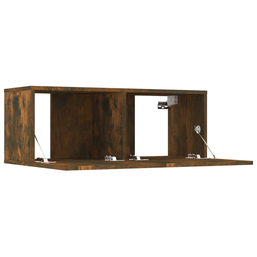 Tv-Meubelen Bewerkt Hout Kleur 80 x 30 x 30 cm Gerookt eiken
