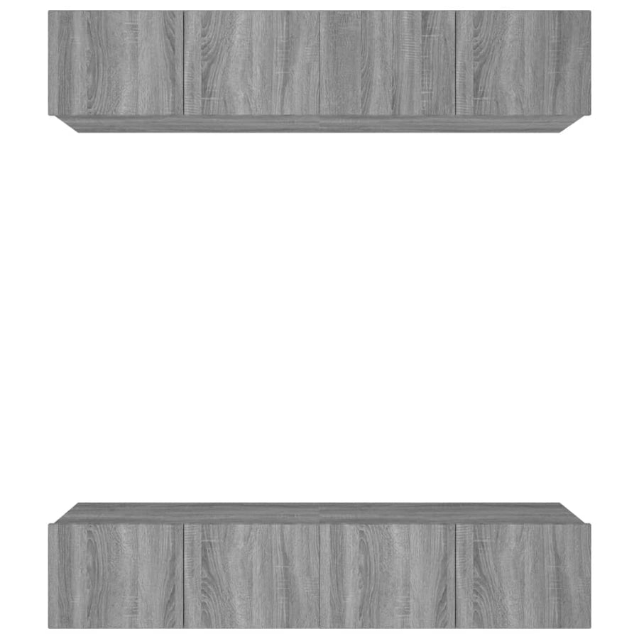 Tv-Meubelen Bewerkt Hout Eiken 80 x 30 x 30 cm Grijs sonoma