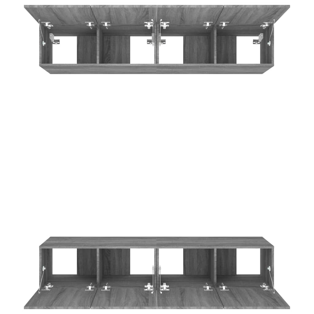 Tv-Meubelen Bewerkt Hout Eiken 80 x 30 x 30 cm Grijs sonoma