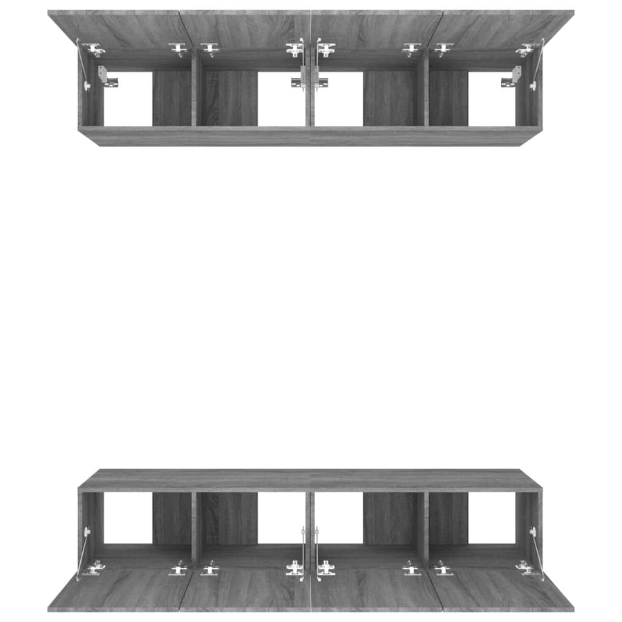 Tv-Meubelen Bewerkt Hout Eiken 80 x 30 x 30 cm Grijs sonoma