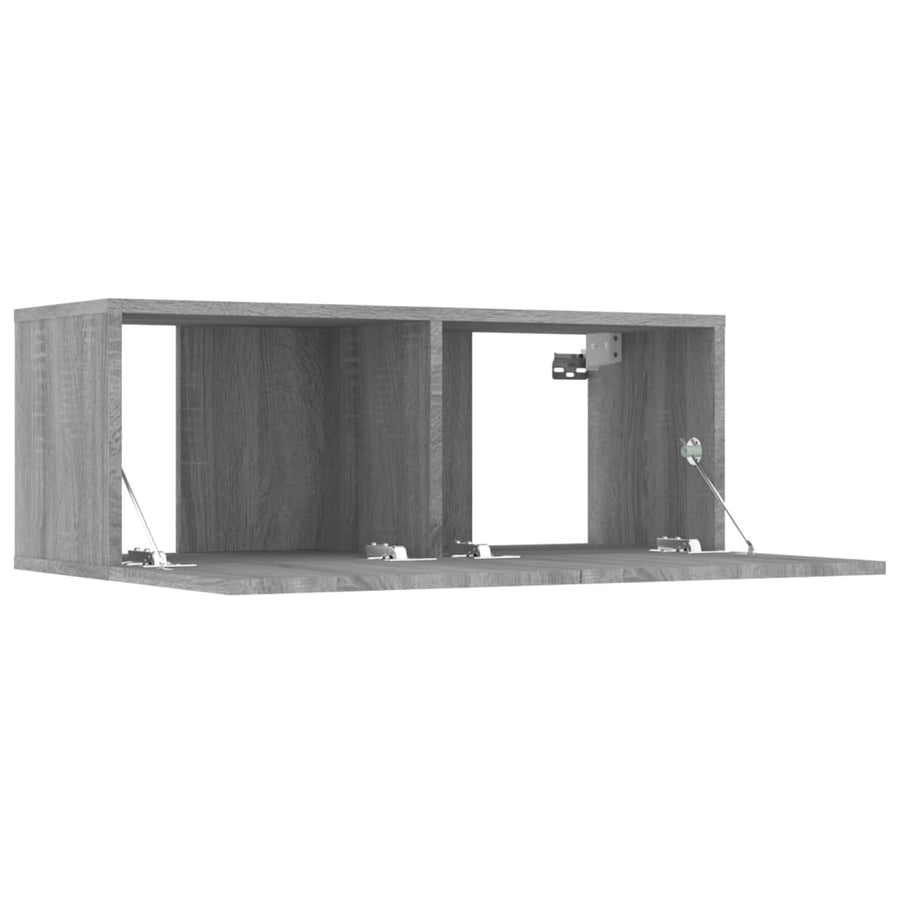 Tv-Meubelen Bewerkt Hout Eiken 80 x 30 x 30 cm Grijs sonoma