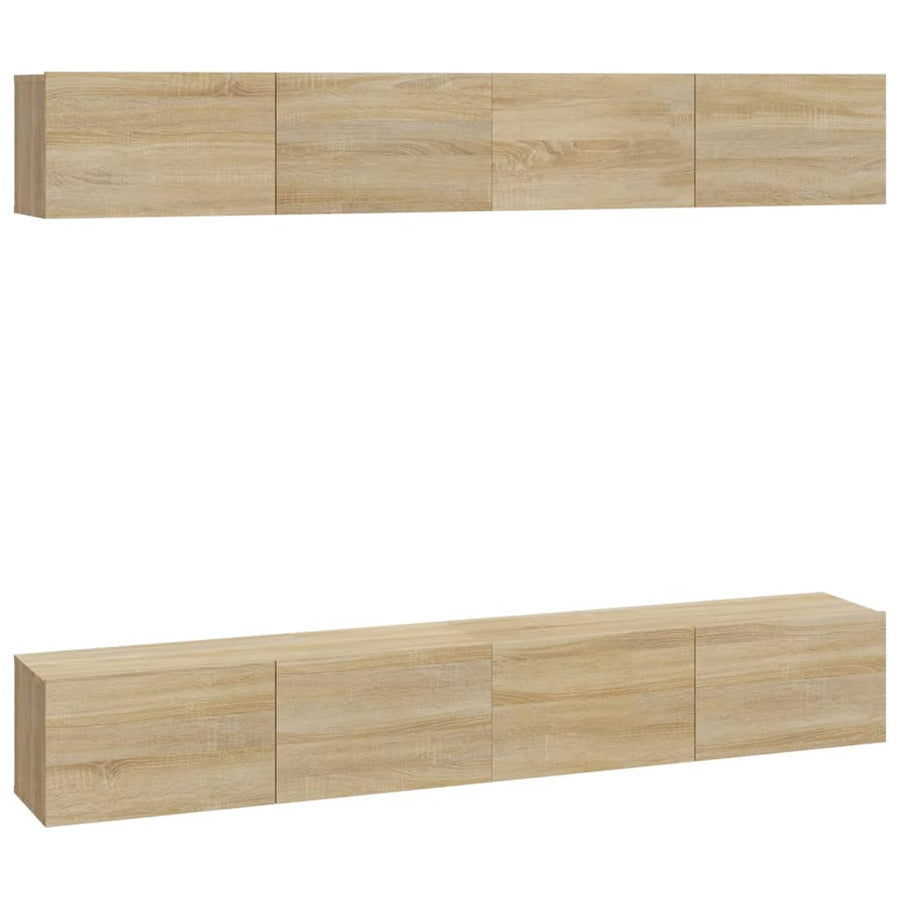Tv-Wandmeubels Kleurig 100 x 30 x 30 cm Sonoma eiken