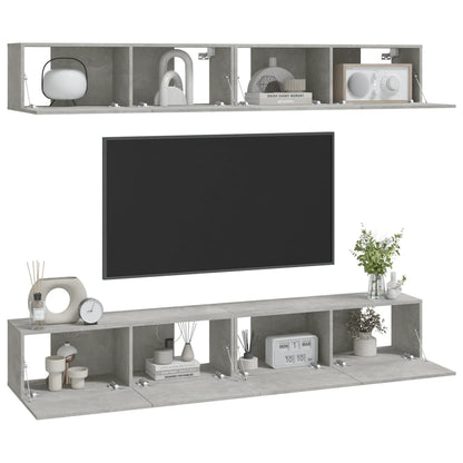 Tv-Wandmeubels 100 x 30 x 30 cm Betongrijs