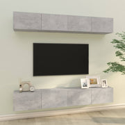 TV wall units 4 pcs 100x30x30 cm concrete gray