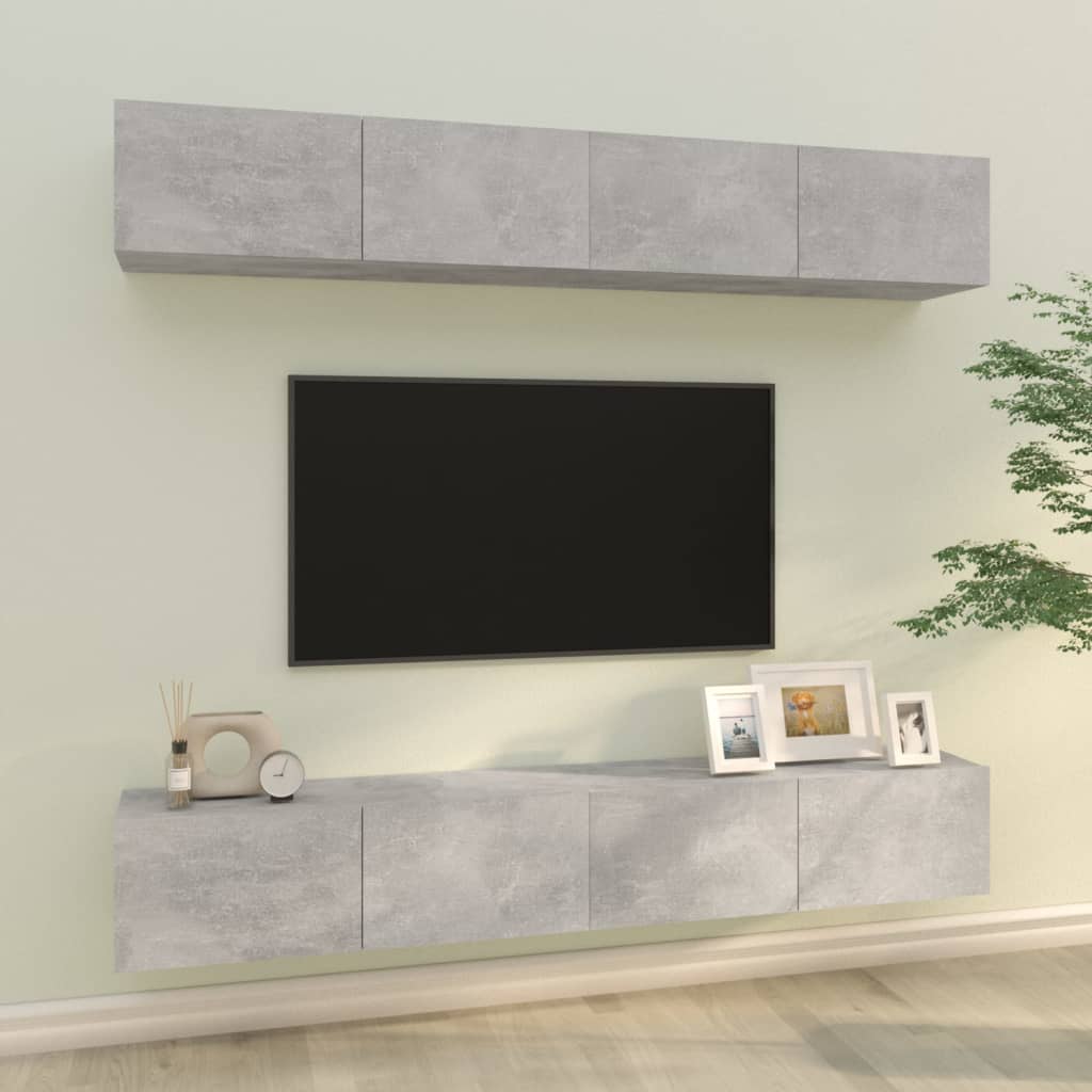 Tv-Wandmeubels 100 x 30 x 30 cm Betongrijs