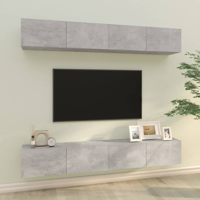 Tv-Wandmeubels 100 x 30 x 30 cm Betongrijs