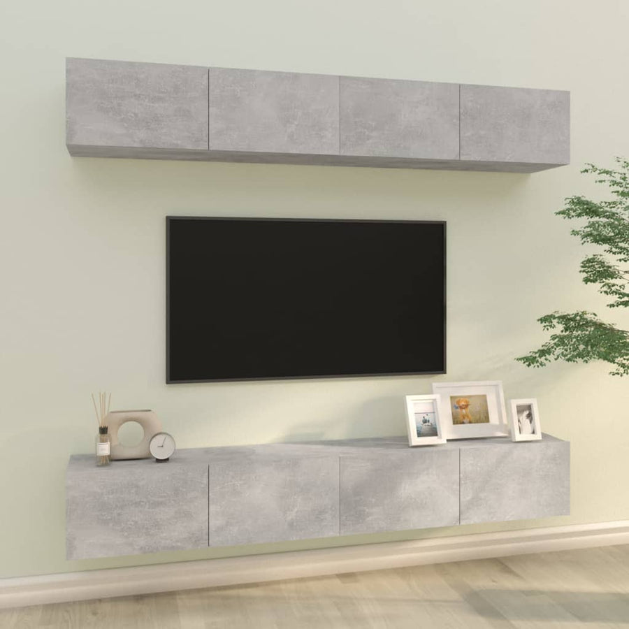 Tv-Wandmeubels 100 x 30 x 30 cm Betongrijs