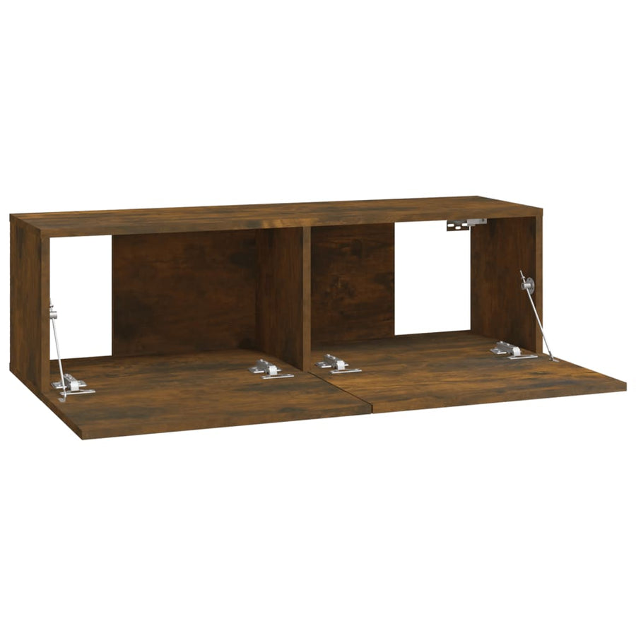 Tv-Wandmeubels Kleurig 100 x 30 x 30 cm Gerookt eiken