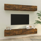 TV wall units 4 pcs 100x30x30 cm smoked oak