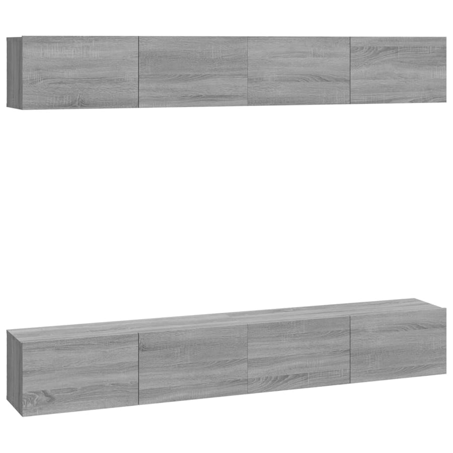 Tv-Wandmeubels Eikenkleurig 100 x 30 x 30 cm Grijs sonoma