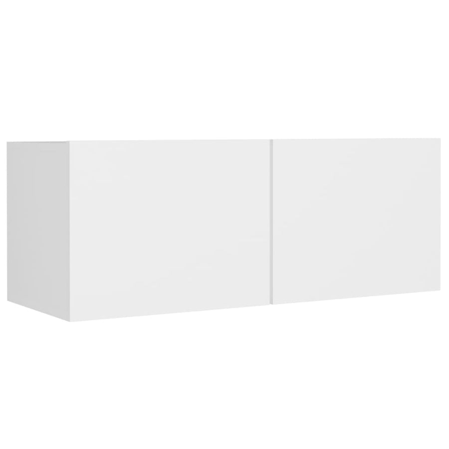 -Delige Tv-Meubelset Bewerkt Hout 80 x 30 x 30 cm Wit