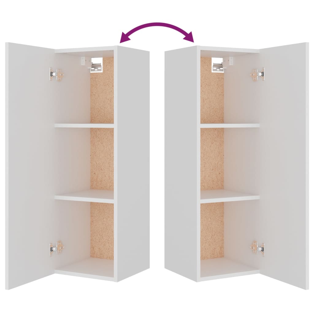 -Delige Tv-Meubelset Bewerkt Hout 80 x 30 x 30 cm Wit