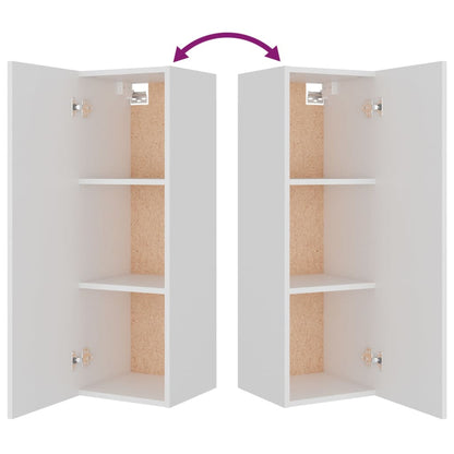 -Delige Tv-Meubelset Bewerkt Hout 80 x 30 x 30 cm Wit