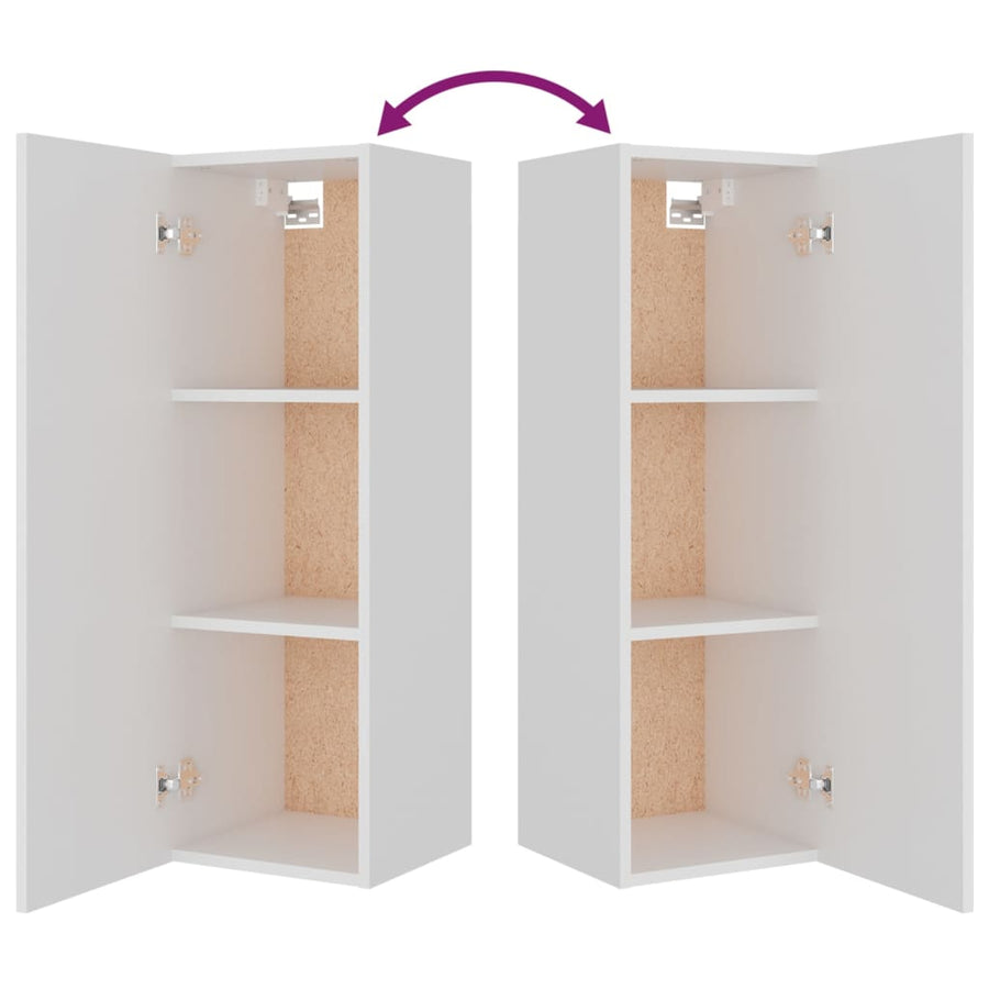 -Delige Tv-Meubelset Bewerkt Hout 80 x 30 x 30 cm Wit