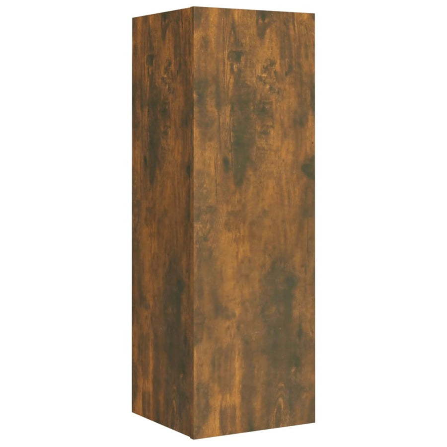 -Delige Tv-Meubelset Bewerkt Hout Kleurig 80 x 30 x 30 cm Gerookt eiken