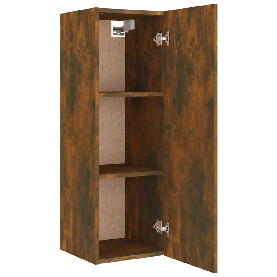 -Delige Tv-Meubelset Bewerkt Hout Kleurig 80 x 30 x 30 cm Gerookt eiken