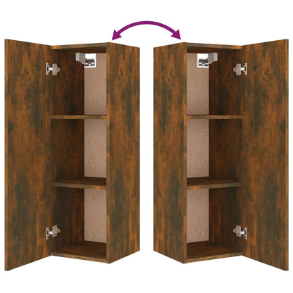 -Delige Tv-Meubelset Bewerkt Hout Kleurig 80 x 30 x 30 cm Gerookt eiken