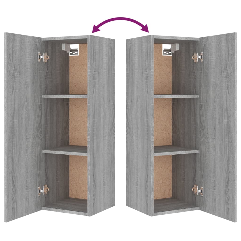 4-Delige Tv-Meubelset Bewerkt Hout Grijs Sonoma Eikenkleurig 80 x 30 x 30 cm
