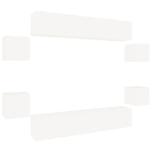 -Delige Tv-Meubelset Bewerkt Hout 8 80 x 30 x 30 cm Wit