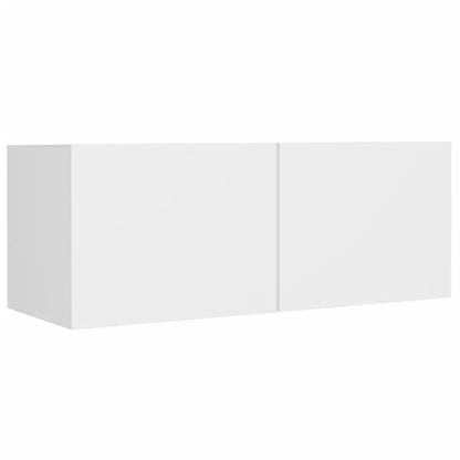 -Delige Tv-Meubelset Bewerkt Hout 8 80 x 30 x 30 cm Wit