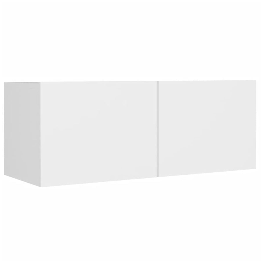 -Delige Tv-Meubelset Bewerkt Hout 8 80 x 30 x 30 cm Wit