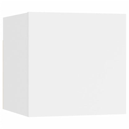 -Delige Tv-Meubelset Bewerkt Hout 8 80 x 30 x 30 cm Wit