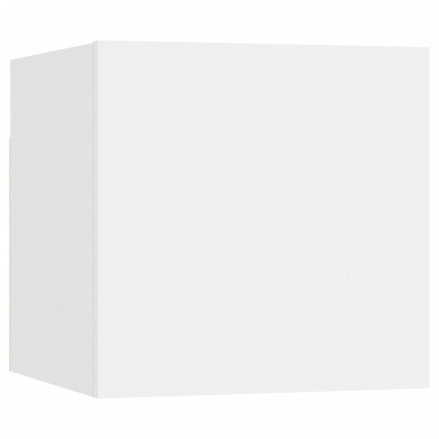 -Delige Tv-Meubelset Bewerkt Hout 8 80 x 30 x 30 cm Wit