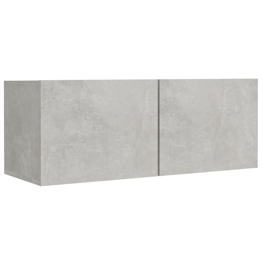8-Delige Tv-Meubelset Bewerkt Hout 80 x 30 x 30 cm Betongrijs