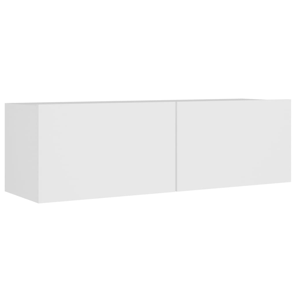 -Delige Tv-Meubelset Bewerkt Hout 8 100 x 30 x 30 cm Wit