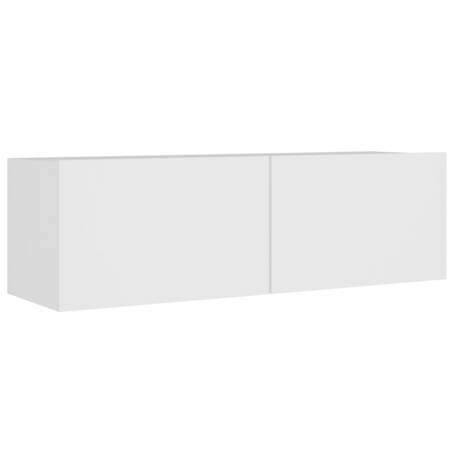 -Delige Tv-Meubelset Bewerkt Hout 8 100 x 30 x 30 cm Wit