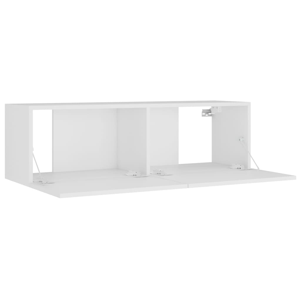 -Delige Tv-Meubelset Bewerkt Hout 8 100 x 30 x 30 cm Wit