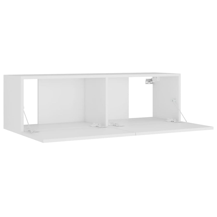 -Delige Tv-Meubelset Bewerkt Hout 8 100 x 30 x 30 cm Wit