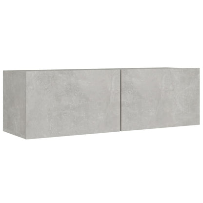 8-Delige Tv-Meubelset Bewerkt Hout 100 x 30 x 30 cm Betongrijs