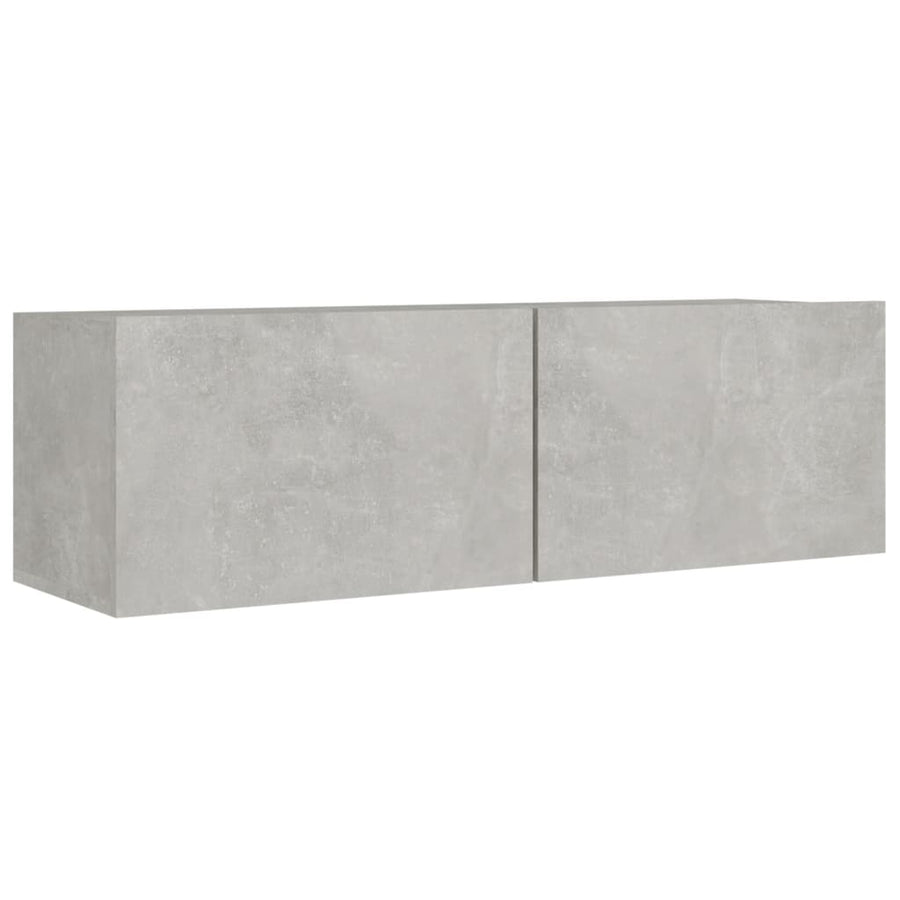 8-Delige Tv-Meubelset Bewerkt Hout 100 x 30 x 30 cm Betongrijs