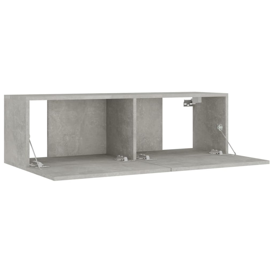 8-Delige Tv-Meubelset Bewerkt Hout 100 x 30 x 30 cm Betongrijs