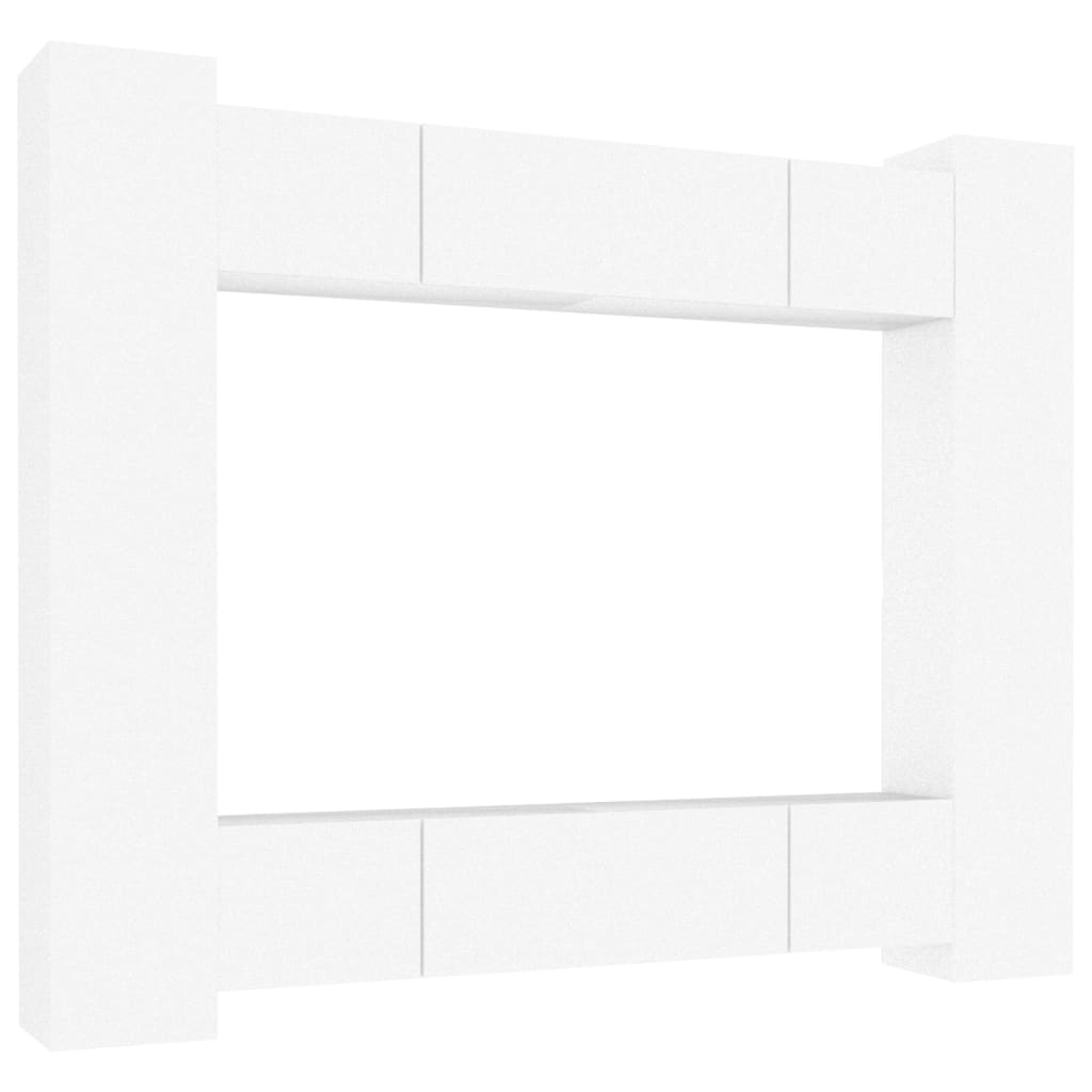 -Delige Tv-Meubelset Bewerkt Hout 80 x 30 x 30 cm Wit